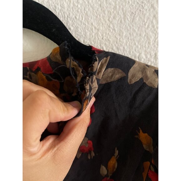 Vintage Adolfo at Saks Fifth Avenue‎ Floral Wrap Women's Dress - Picture 4 of 6